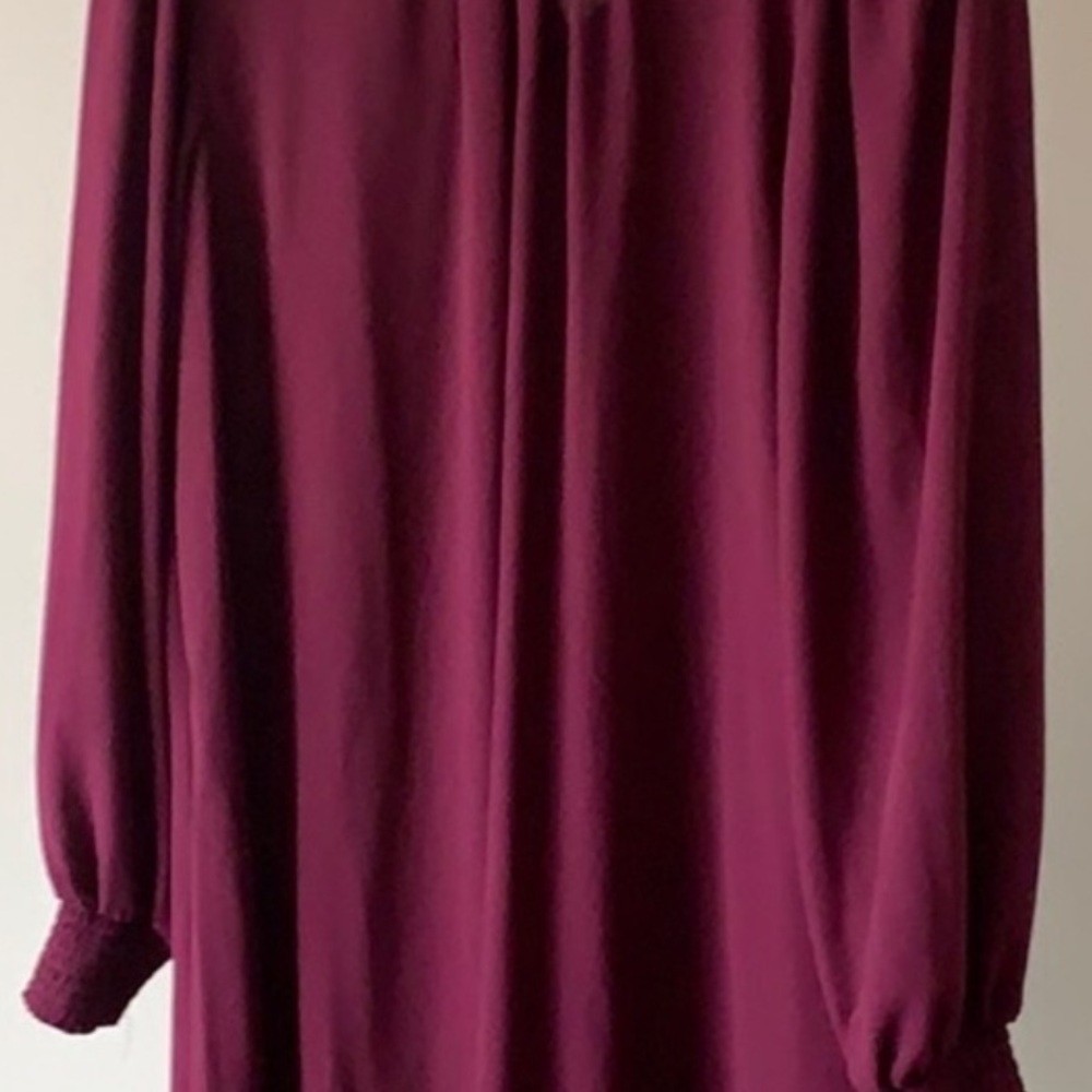 Long-Sleeve Mock Neck Dress